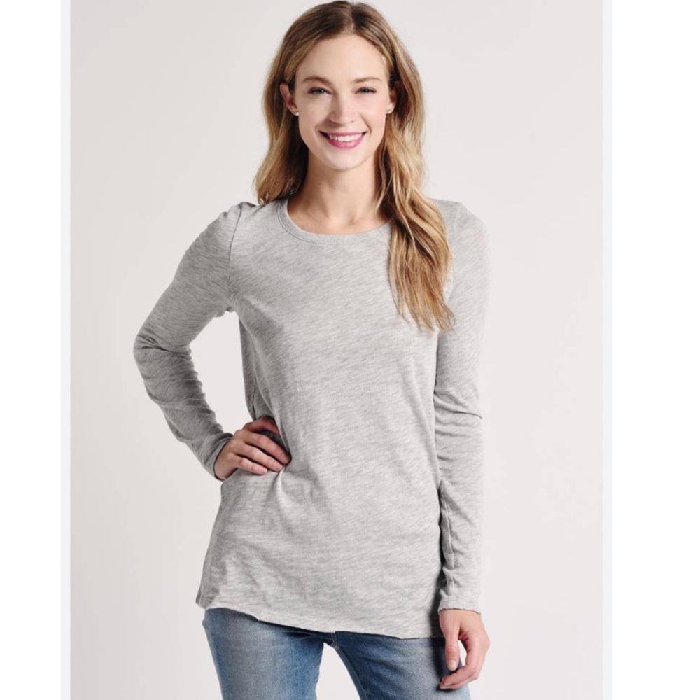 ATM Slub Jersey Long Sleeve Shirt in Grey.